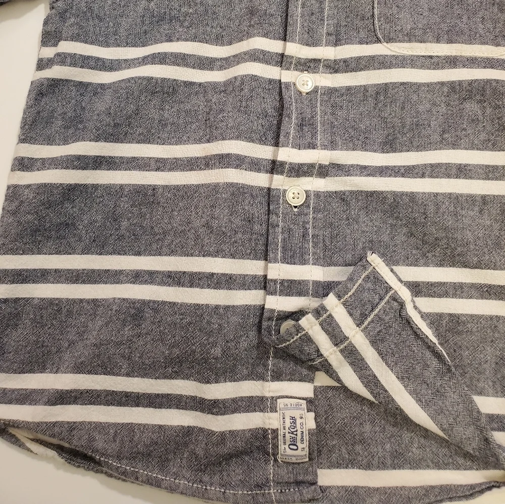 OshKosh B'Gosh Boys Striped Denim Button Up